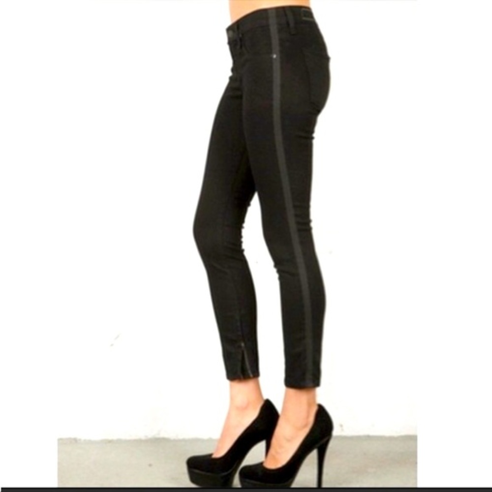rag & bone Exposed Zipper Capri-In‎ Skinny Jeans midnight Tuxedo size 30
